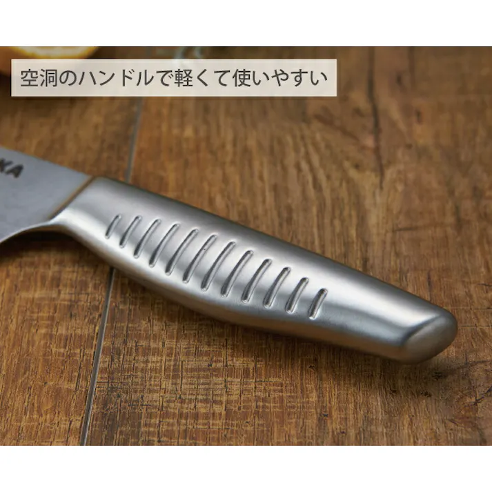 サンクラフト MOKA モカ 三徳包丁 18cm MK-02【包丁 モリブデンバナジウム オールステンレス 軽量 万能包丁 日本製】