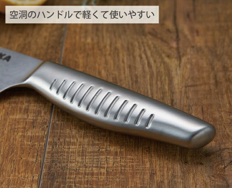 サンクラフト MOKA ダマスカス 三徳包丁 18cm DMK-101【包丁 オール