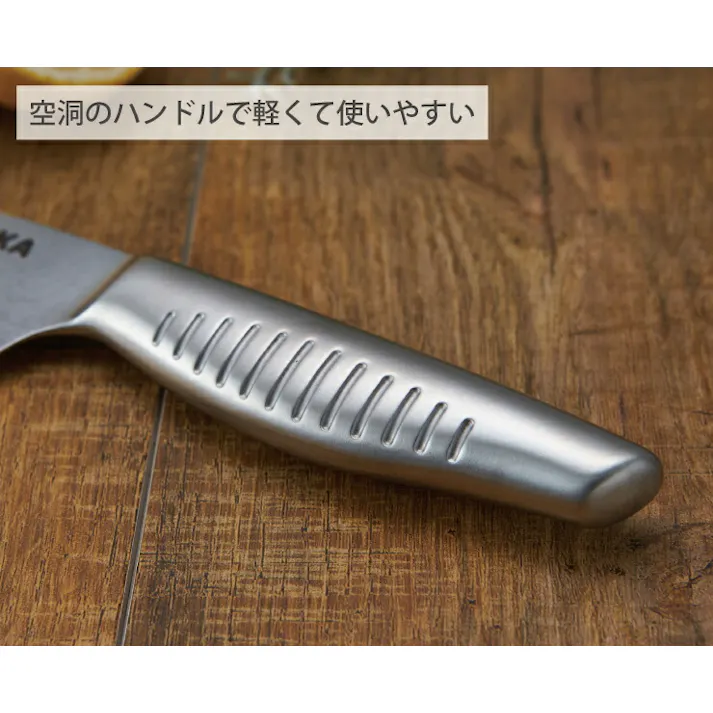 サンクラフト MOKA ダマスカス 三徳包丁 18cm DMK-101【包丁 オールステンレス モカ 日本製】