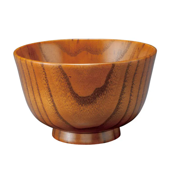 中西工芸 汁椀 木製 羽反 スリ漆【お椀 お碗 味噌汁 味噌汁椀 漆塗り 和食器】