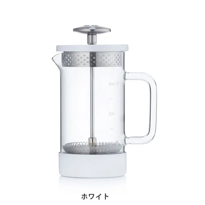 BARISTA&CO CoreCoffeePress 3Cup 350ml バリスタ&コー コア コーヒープレス 3カップ【コーヒーメーカー フレンチプレス 耐熱ガラス コーヒープレス プランジャーポット ティーポット アウトドア コーヒー 器具】 ホワイト