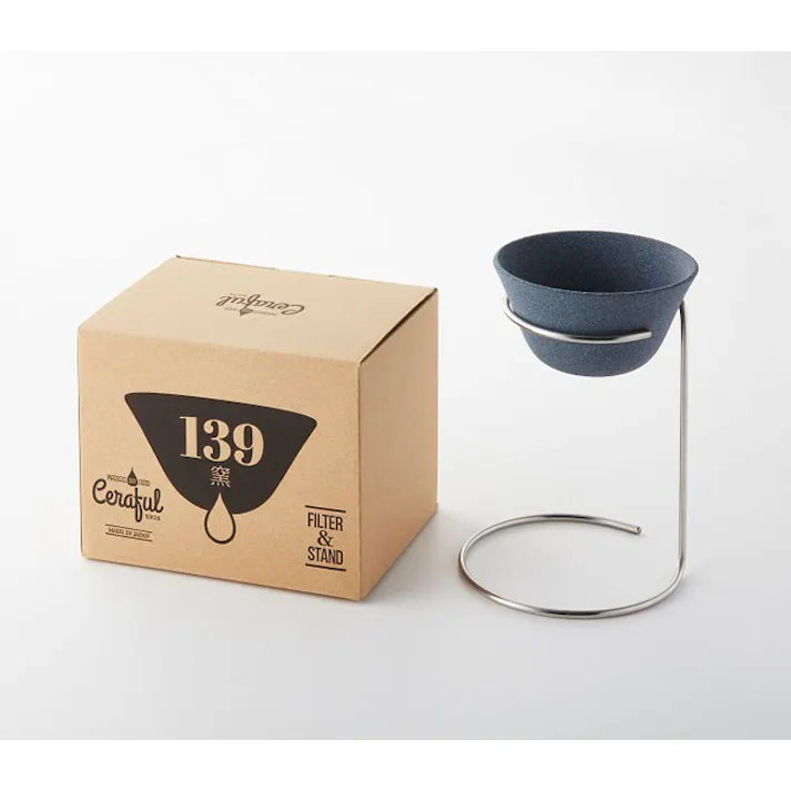 セラフル スタンドセット 大 CRF-SETL 3~5杯用 波佐見焼 セラミック コーヒーフィルター Ceraful【コーヒー ドリッパー 陶器 セラミックフィルター ペーパーレス】