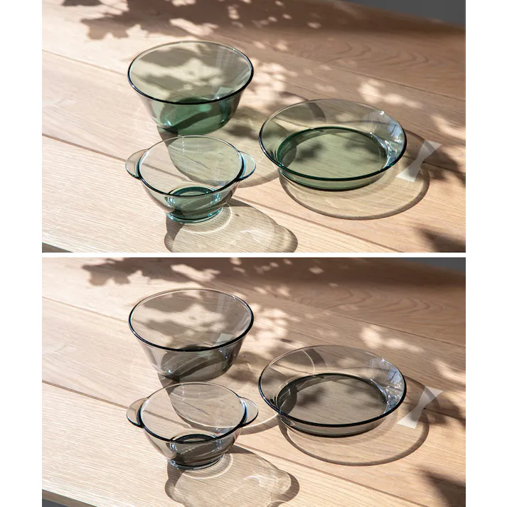 ハリオ カラーズ リム付きプレート HARIO COLORS【皿 パスタ皿 中皿 食器 耐熱ガラス 電子レンジ対応 食洗機対応】 グレー