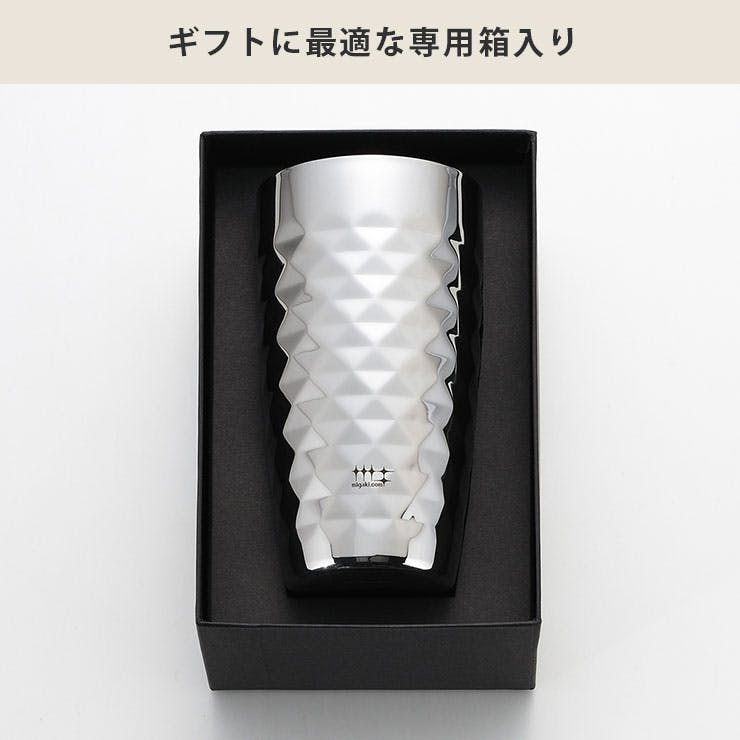 磨き屋シンジケート 2重ビアタンブラー 370ml ダイヤモンドカット 1個