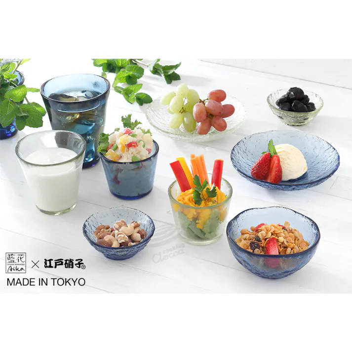 車窓ガラス プレート 15cm リサイクルガラス 江戸硝子 岩澤硝子 藍花【小皿 デザート皿 取り皿 丸皿 ガラス プレート 皿 食器 日本製】 グリーン