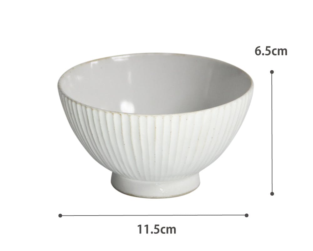 しのぎ 飯碗 波佐見焼 藍花【茶碗 磁器 和食器 日本製】 灰釉