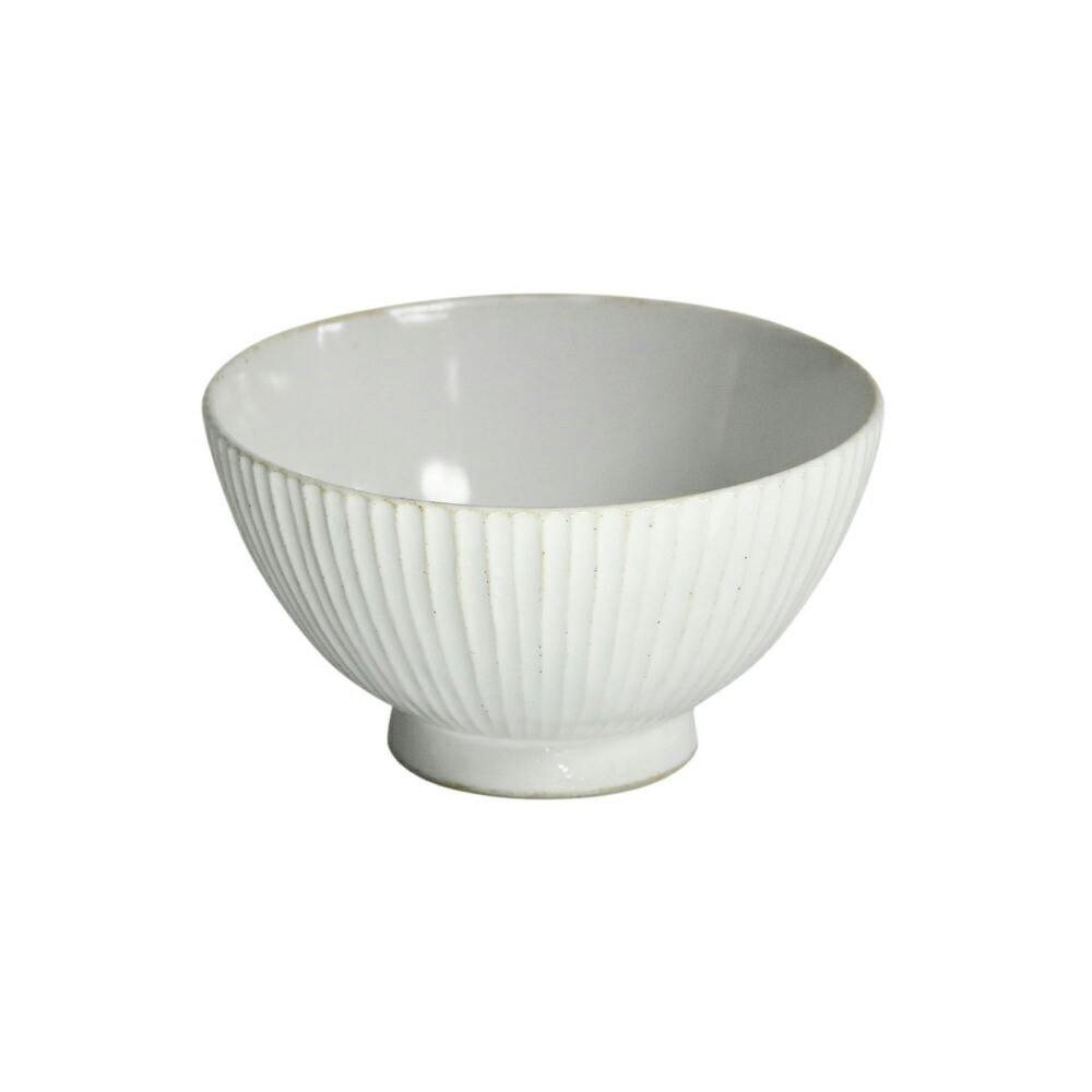 しのぎ 飯碗 波佐見焼 藍花【茶碗 磁器 和食器 日本製】 粉引