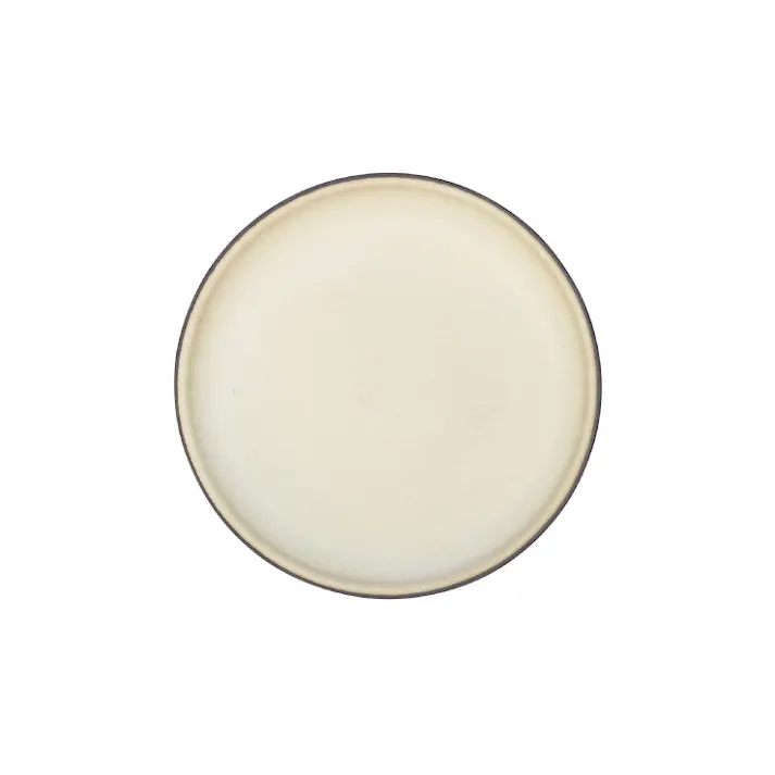 波佐見焼 窯変 リム 取皿 藍花【取り分け 皿 プレート お皿 食器 和食器 日本製】 アイボリー