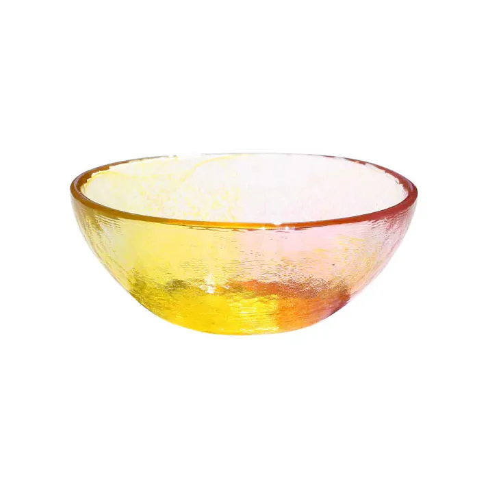 空のいろどり ボウル 江戸硝子 藍花【ボウル ガラス 食器 ガラスボウル 日本製】 夕焼け
