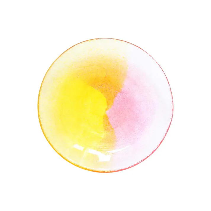 空のいろどり 取皿 江戸硝子 藍花【皿 プレート 取り皿 ガラス 食器 日本製】夕焼け
