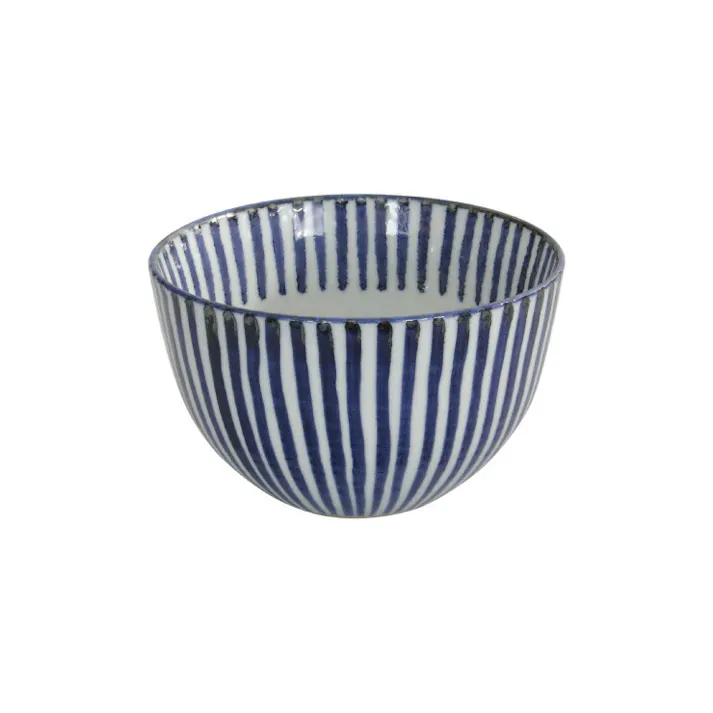 波佐見焼 千筋 多用丼 小 藍花【どんぶり 丼ぶり ボウル お皿 波佐見焼 陶器 和食器 食器】 呉須千筋