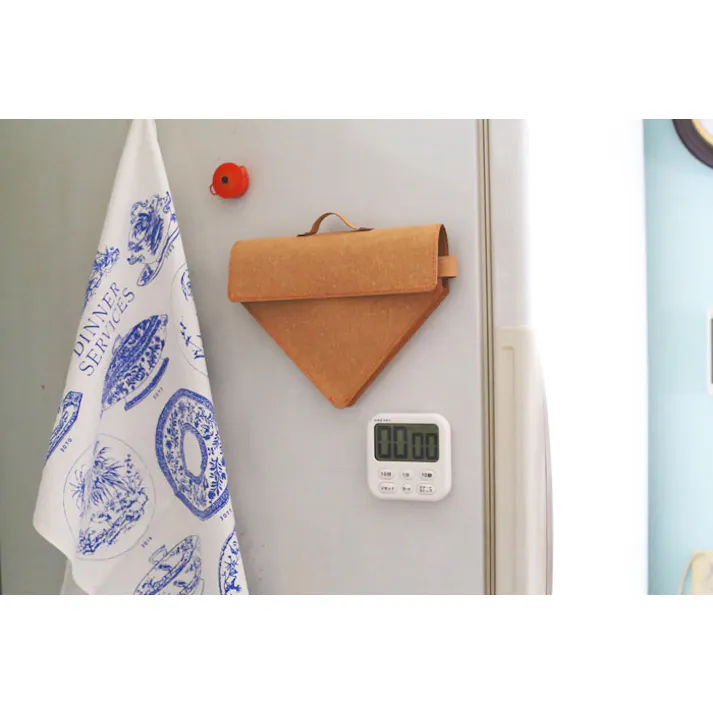 WPB マグネット コーヒーペーパーフィルターケース ブラウン/【2~4人用台形フィルター、1~4杯用円すい形フィルターが約50枚収納可能 ウォールペーパーバッグ】 グレー