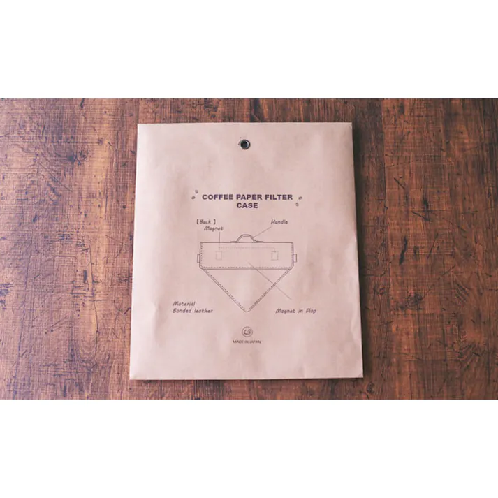 WPB マグネット コーヒーペーパーフィルターケース ブラウン/【2~4人用台形フィルター、1~4杯用円すい形フィルターが約50枚収納可能 ウォールペーパーバッグ】 グレー