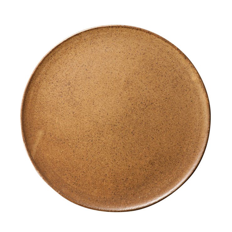 ハングアウト グリルプレート 25cm 信楽焼 Hangout Grillplate Hg-10【陶板 グリル 直火 陶器 食器 プレート 皿 丸 オーブン調理 耐熱皿 ピザプレート 日本製 信楽】 ベーシック