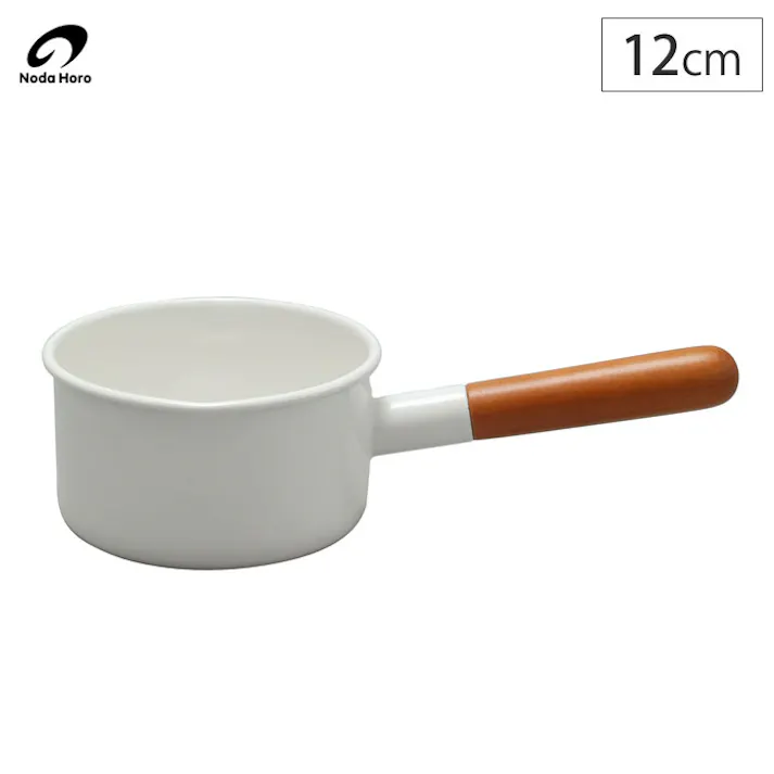 野田琺瑯 POCHIKA ポーチカ ホーロー ミルクパン 12cm 0.7L ホワイト【野田 野田ホーロー 琺瑯 ホーロー鍋 レトロ ミニソースパン 離乳食 シンプル 調理器具 日本製】