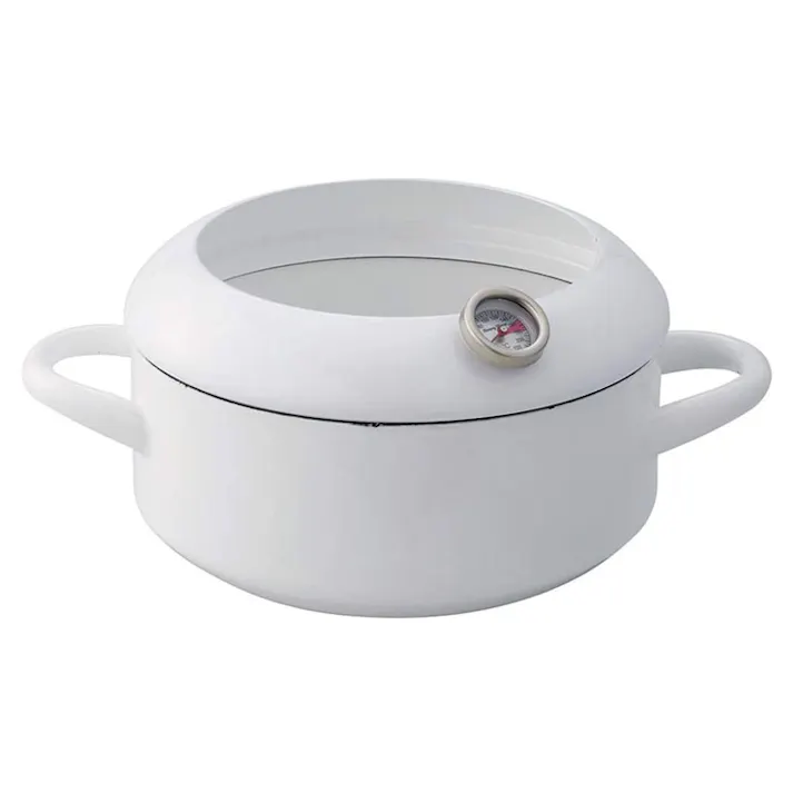 富士ホーロー よくばり天ぷら鍋 天ぷら鍋,ホーロー,琺瑯,揚げ鍋,ホーロー鍋,琺瑯鍋,揚げ物,鍋,調理器具,白,送料無料