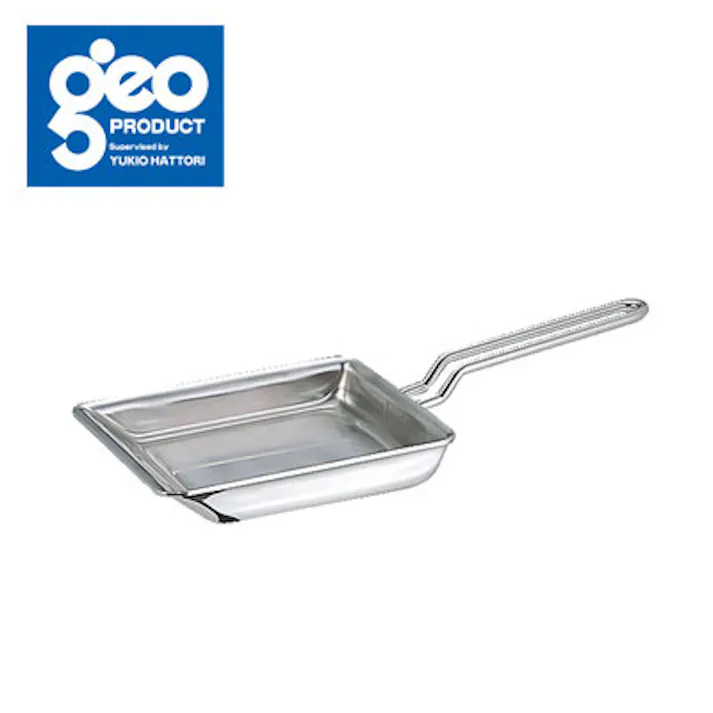 ジオプロダクト 玉子焼 15×18cm 全面7層構造 宮崎製作所 GEO-15EP【IH対応 IH 100V 200V エッグパン 卵焼き器 玉子焼き器 卵焼き フライパン ステンレス アルミ 調理器具 日本製】
