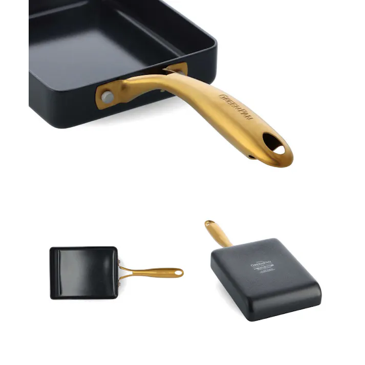 グリーンパン ストゥディオ エッグパン IH対応 GREENPAN【玉子焼き器 卵焼き 片手鍋 直火 オーブン調理 アルミ セラミックコーティング PFOA PFASフリー フッ素不使用】