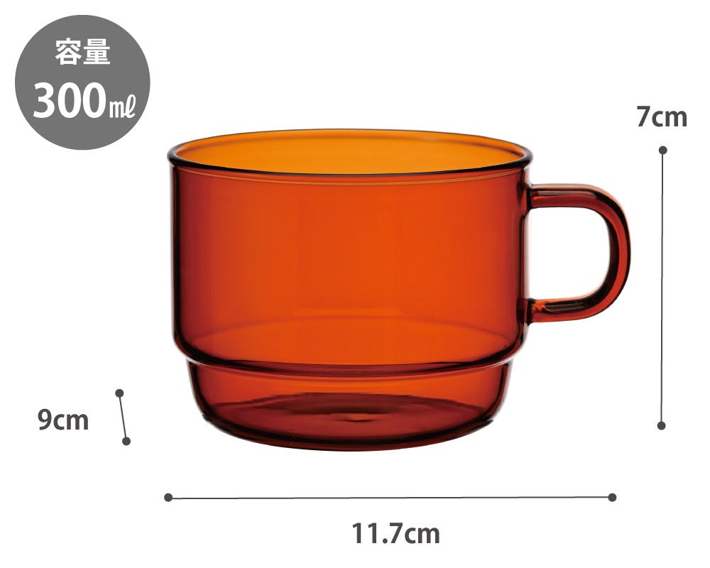 ハリオ カラーズ スタックマグカップ 300ml 耐熱ガラス HARIO COLORS