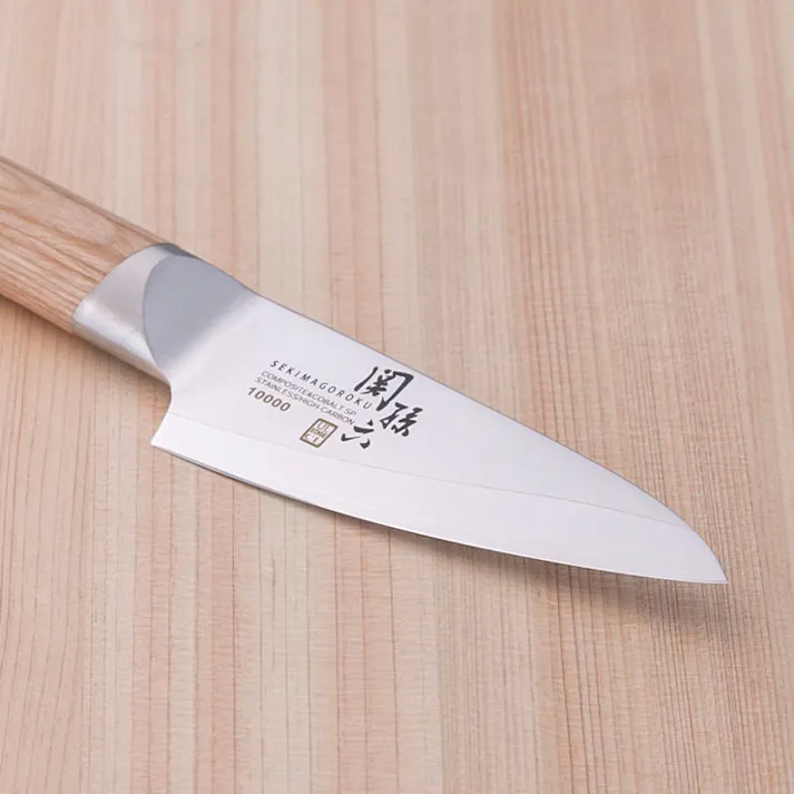 関孫六 10000CL ペティーナイフ 90mm AE5250 貝印 kai【包丁 ステンレス 木製ハンドル 両刃 小さめ フルーツナイフ 果物ナイフ パーリングナイフ 日本製】