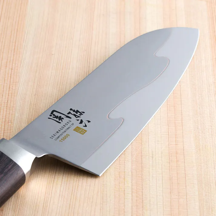 関孫六 15000ST 三徳包丁 165mm AE5300 貝印 kai【包丁 ステンレス 木製ハンドル 両刃 万能包丁 三徳ナイフ 日本製】