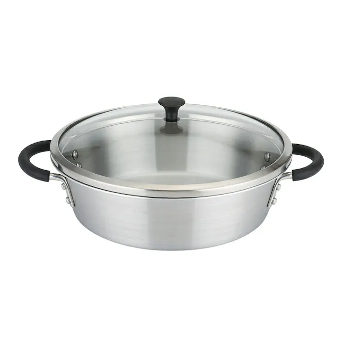 貝印 o.e.c. minima ミニマ 卓上鍋 23cm ガラス蓋付き DY5211【IH対応 両手鍋 キャセロール フライパン 鍋蓋 ふた kai oec】