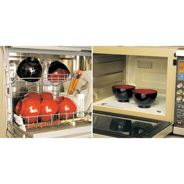 レンジどんぶり 亀甲栃木目 M12381-4 ミタニ 漆器【どんぶり鉢 丼 食洗機対応 和食器 レンジシリーズ 日本製】