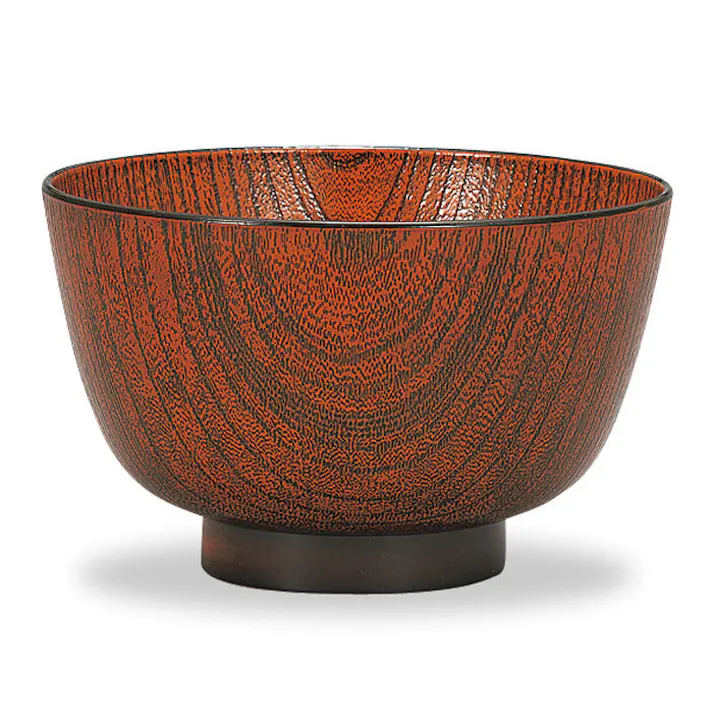 レンジ京型欅杢目汁椀 栃塗 M15232-6 ミタニ 漆器【お椀 食洗機対応 吸物椀 和食器 レンジシリーズ 日本製】
