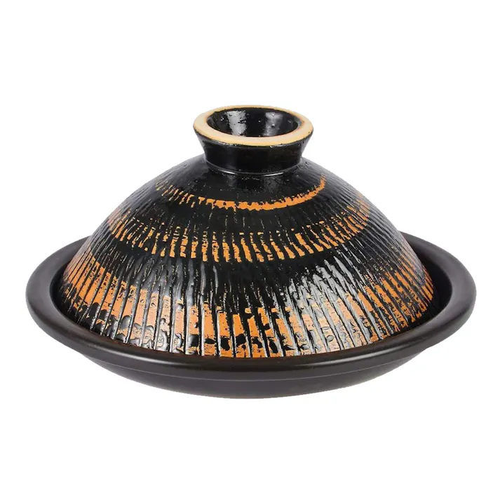 長谷園 ふっくらさん 黒らく 大 金網付き AND-06 長谷製陶【土鍋 伊賀焼 陶器 卓上鍋 蒸し器 直火 陶板 オーブン 電子レンジ対応 日本製】