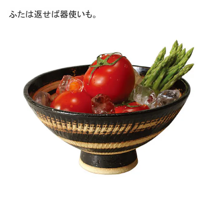 長谷園 ふっくらさん 黒らく 大 金網付き AND-06 長谷製陶【土鍋 伊賀焼 陶器 卓上鍋 蒸し器 直火 陶板 オーブン 電子レンジ対応 日本製】