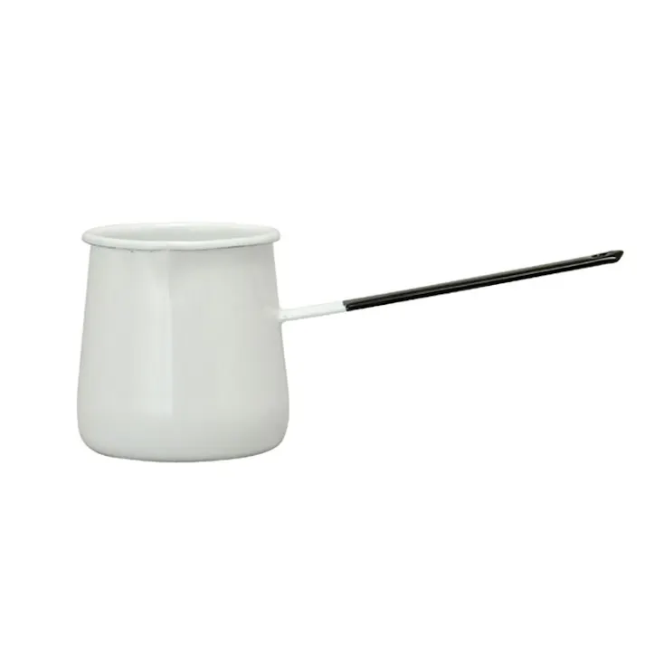 野田琺瑯 バターウォーマー ホーロー ホワイト×取手ブラック ガス火専用 BTB-22【片手鍋 ミニ 琺瑯鍋 ホーロー鍋 直火 製菓用品 鍋 日本製】