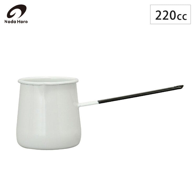 野田琺瑯 バターウォーマー ホーロー ホワイト×取手ブラック ガス火