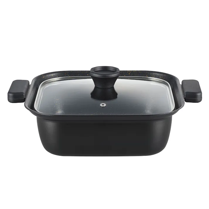 囲 IH対応角型卓上鍋 24cm KK-24W タマハシ【しゃぶしゃぶ すき焼き 水炊き ガス火 IH200V対応】