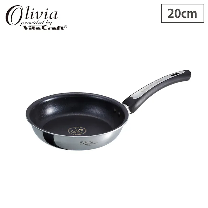 ビタクラフト オリビア フライパン 20cm ガス IH対応 NO.1930 Vita Craft【ステンレス アルミ 全面2層構造 PFOAフリー 金属ヘラOK】