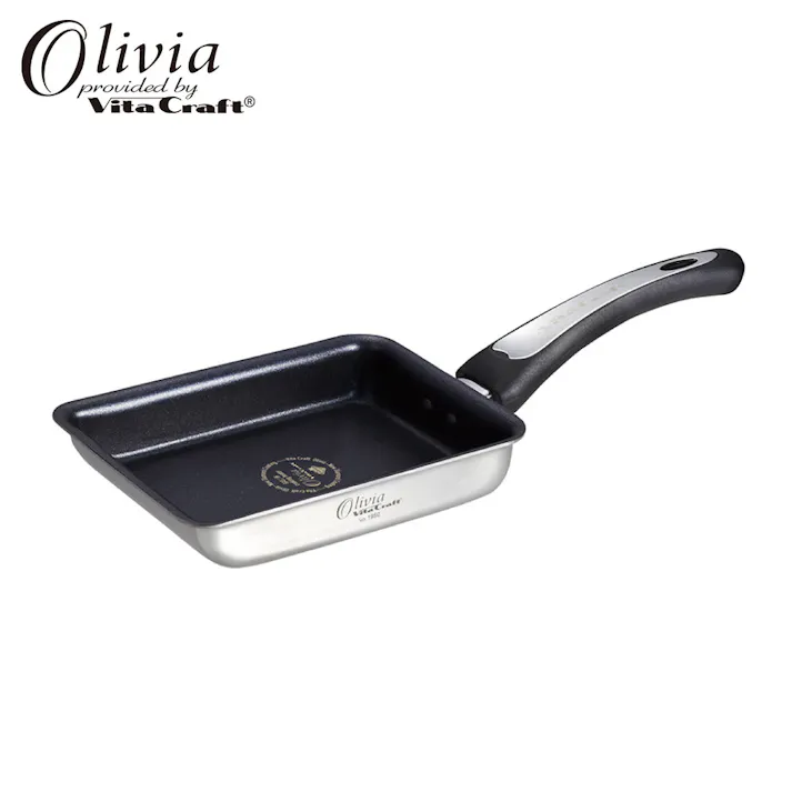 ビタクラフト オリビア エッグパン 18×13cm ガス IH対応 NO.1950 Vita Craft【フライパン 卵焼き 玉子焼き ステンレス アルミ 全面3層構造 PFOAフリー 金属ヘラOK 卵焼き器】