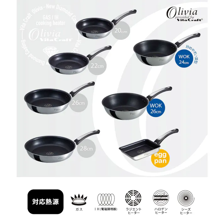ビタクラフト オリビア エッグパン 18×13cm ガス IH対応 NO.1950 Vita Craft【フライパン 卵焼き 玉子焼き ステンレス アルミ 全面3層構造 PFOAフリー 金属ヘラOK 卵焼き器】