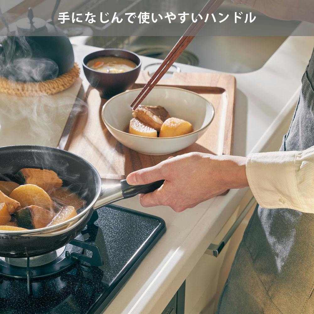 ビタレバン　6本　④ ビタクラフト カーペンター フライパン 26cm ガス IH対応 NO.3461 Vita