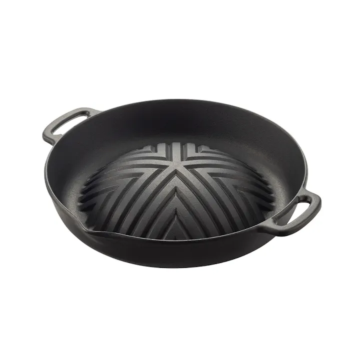 岩鋳 焼肉 ジンギスカン鍋 深型 28.5cm 南部鉄器 ガス火用【鋳鉄 南部鉄 焼肉プレート 直火 カセットコンロ】