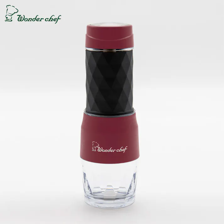 ワンダーシェフ ポータブルエスプレッソメーカー コーヒー粉専用 レッド XTCB12(RD)【コーヒーメーカー エスプレッソ 圧力 コーヒープレス 電源不要 アウトドア オフィス】