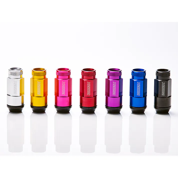 CRS ESSEX M12×1.5 4穴 2PCシェルナット ミドル ローレット/BK ポーチ付