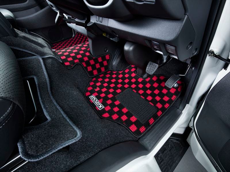 CRS ESSEX ハイエース CRS ナローS-GL用フロアマット  tckブラス／フチブルー