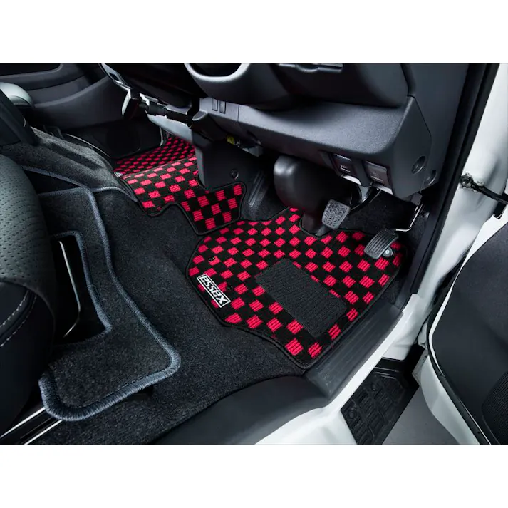 CRS ESSEX ハイエース CRS ナローS-GL用フロアマット tckグレー/フチイエロー
