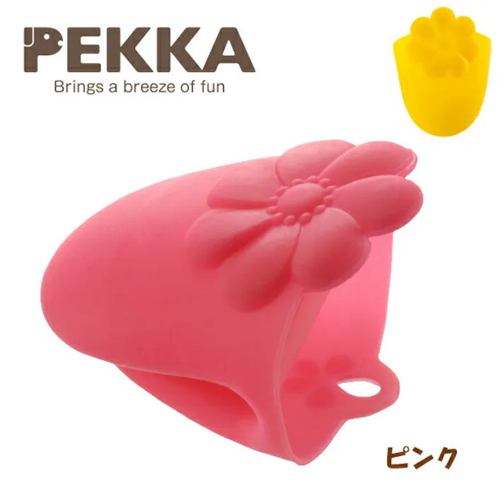 ペッカ お花のハーフミトン ピンク【リッチェル/PEKKA/キッチン/便利グッズ/ミトン/鍋つかみ/シリコン/キッチン小物/キッチン雑貨】