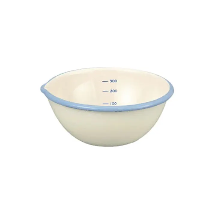 富士ホーロー BMS ビームス ホーロー 片口 ボウル 12cm 0.4L【琺瑯ボール 調理ツール ボール ほうろう 縁赤 縁青 キッチン用品】 ホワイト