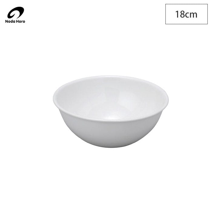 野田琺瑯 ボウル 全白 18cm 1.0L BO-18W ザル・ボウル 野田琺瑯 ボウル 全白 18cm 1.0L BO-18W ザル・ボウル