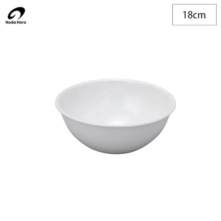 野田琺瑯 ボウル 全白 18cm 1.0L BO-18W【調理用品 調理ツール 琺瑯 ボール キッチンホーロー白 オーブン調理 容器 日本製】