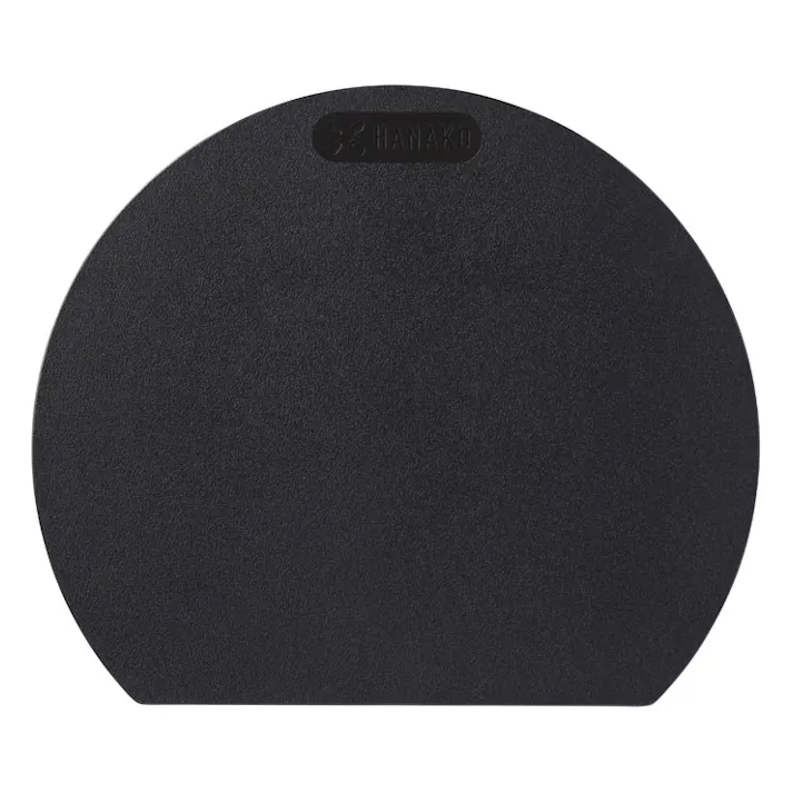 HANAKO エラストマー 抗菌 D型カッティングボード オフアドバンスドア はなこ【抗菌まな板 合成ゴム 丸 かまぼこ まな板 丸いまな板 食洗機対応】 ブラック
