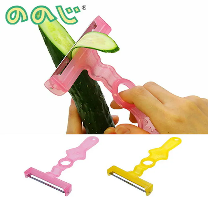 ののじ 根菜フリルサラダ・削り~ナ FSP-01【野菜 ピーラー】 ミルキーピンク