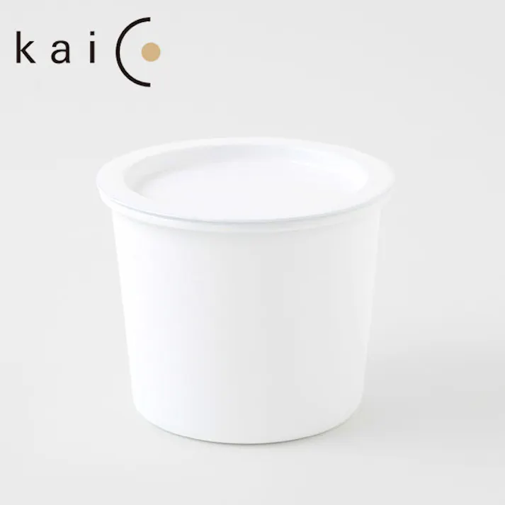 Kaico カイコ キャニスター maru L 約750ml【ホーロー琺瑯容器 保存容器 ホーロー容器 琺瑯容器 丸型 食品 調味料 保存 キッチン用品 日本製】