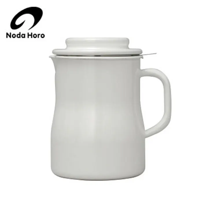 野田琺瑯 オイルポット ロカポ 活性炭カートリッジ付き ホワイト NOL-800【油ポット ホーロー 琺瑯 ほうろう ろ過 濾過 油こし 油こし器 活性炭フィルター 日本製】